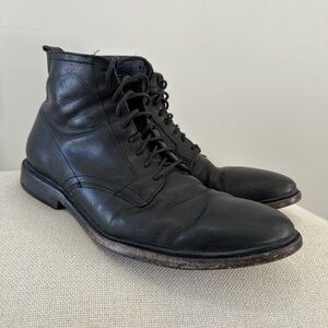 Men’s Frye Black Leather Lace-Up Boots “Patrick” - 10.5